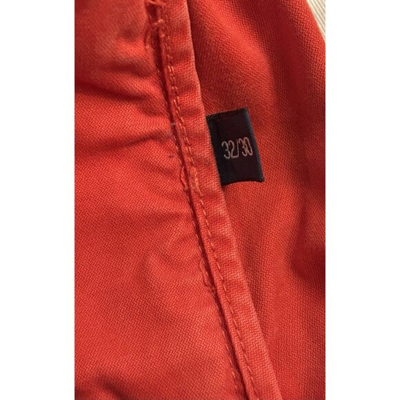 Polo Ralph Lauren Vtg Deep Orange Dungarees Straight Fit Pants Sz 32 / 30 - Picture 6 of 6